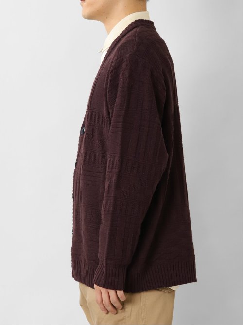 リンクスジャガード Vネック BIGニットカーディガン