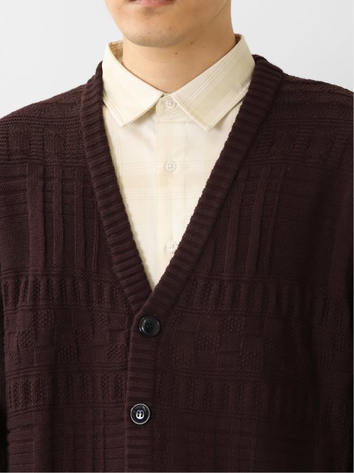 リンクスジャガード Vネック BIGニットカーディガン