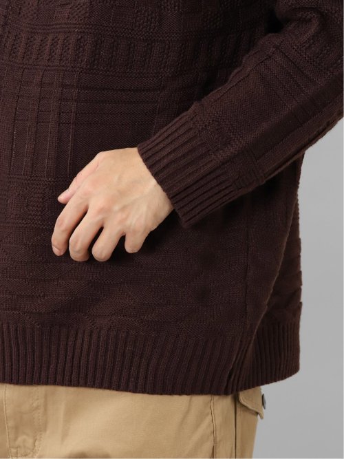 リンクスジャガード Vネック BIGニットカーディガン