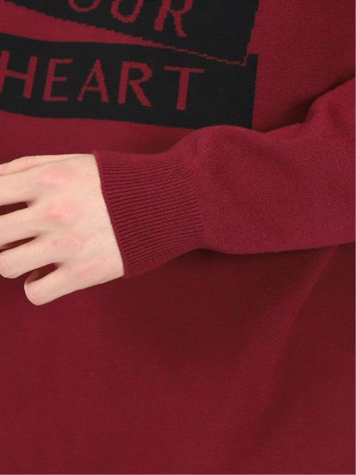 ストレッチウォッシャブル ロゴ ルーズニットプルパーカー