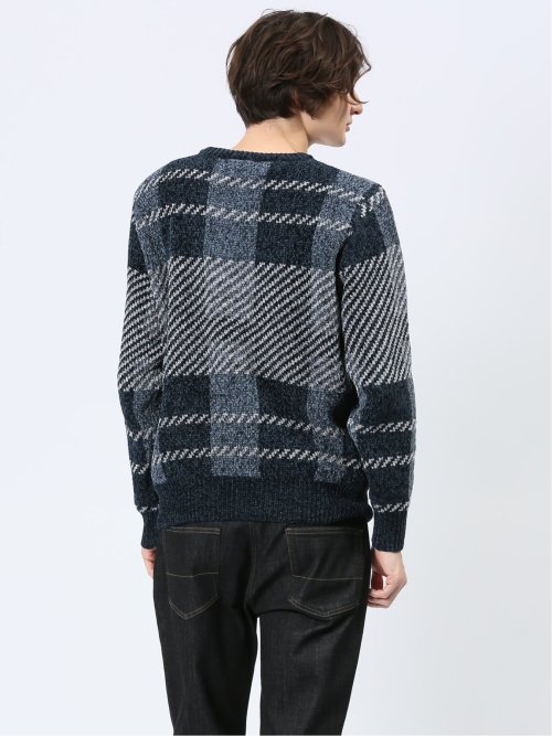 モールジャガードチェック クルーニット