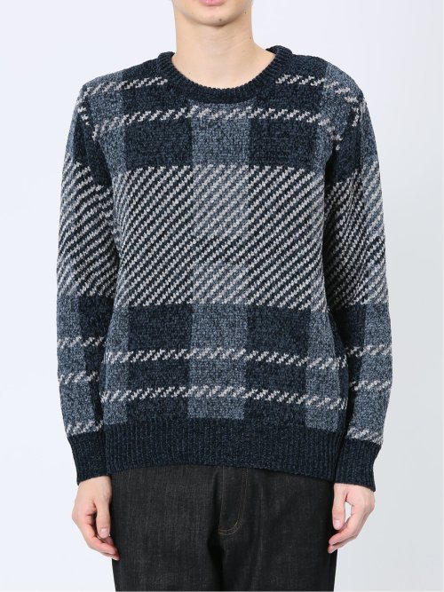 モールジャガードチェック クルーニット