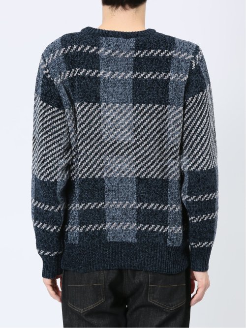 モールジャガードチェック クルーニット