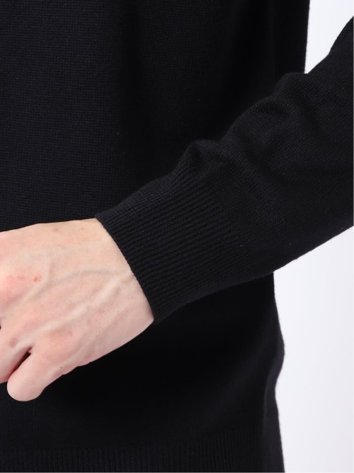 ニット プルオーバー メンズ 長袖 ストレッチ ウォッシャブル タートルネック セーター ウール混 天竺