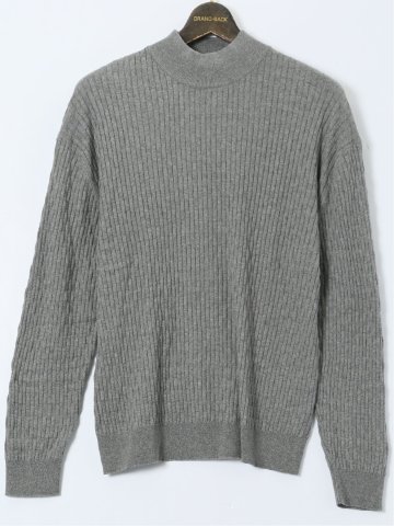 【大きいサイズ】AUVIEUX CONTINENT by gim ウォッシャブル 綿カシミヤ ハイネックニット