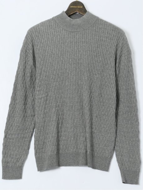 【大きいサイズ】AUVIEUX CONTINENT by gim ウォッシャブル 綿カシミヤ ハイネックニット