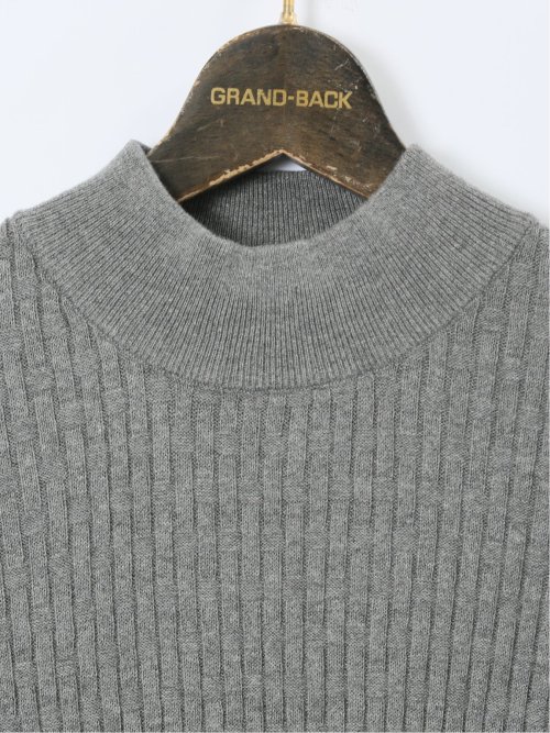 【大きいサイズ】AUVIEUX CONTINENT by gim ウォッシャブル 綿カシミヤ ハイネックニット