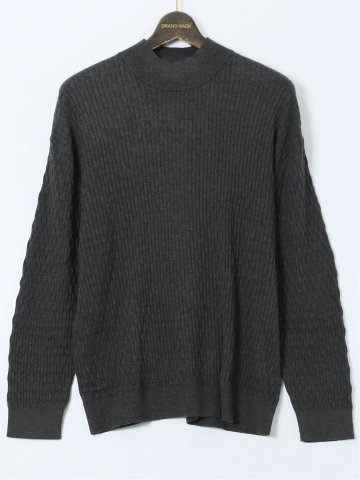 【大きいサイズ】AUVIEUX CONTINENT by gim ウォッシャブル 綿カシミヤ ハイネックニット