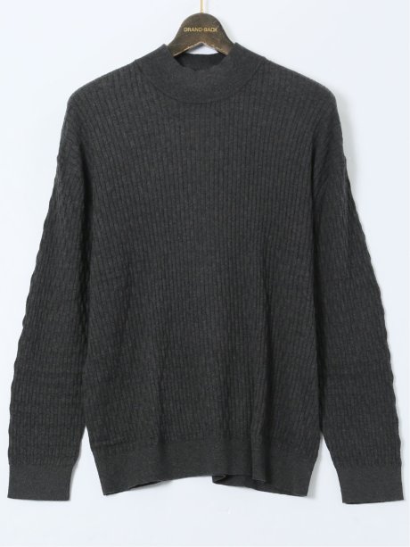 【大きいサイズ】AUVIEUX CONTINENT by gim ウォッシャブル 綿カシミヤ ハイネックニット