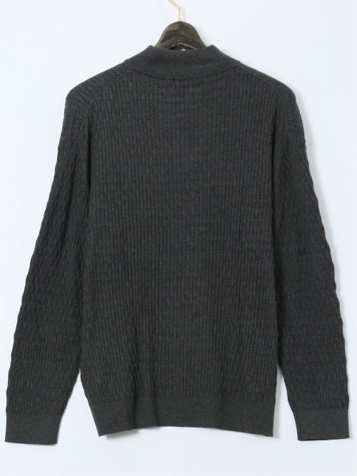 【大きいサイズ】AUVIEUX CONTINENT by gim ウォッシャブル 綿カシミヤ ハイネックニット