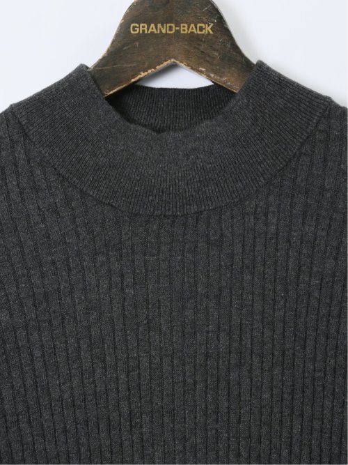 【大きいサイズ】AUVIEUX CONTINENT by gim ウォッシャブル 綿カシミヤ ハイネックニット