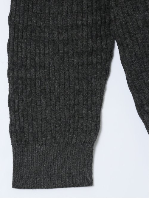 【大きいサイズ】AUVIEUX CONTINENT by gim ウォッシャブル 綿カシミヤ ハイネックニット