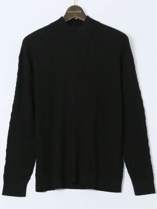 【大きいサイズ】AUVIEUX CONTINENT by gim ウォッシャブル 綿カシミヤ ハイネックニット