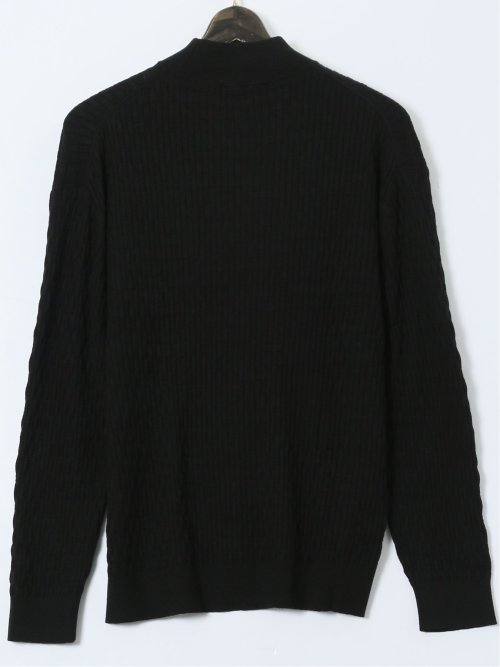 【大きいサイズ】AUVIEUX CONTINENT by gim ウォッシャブル 綿カシミヤ ハイネックニット