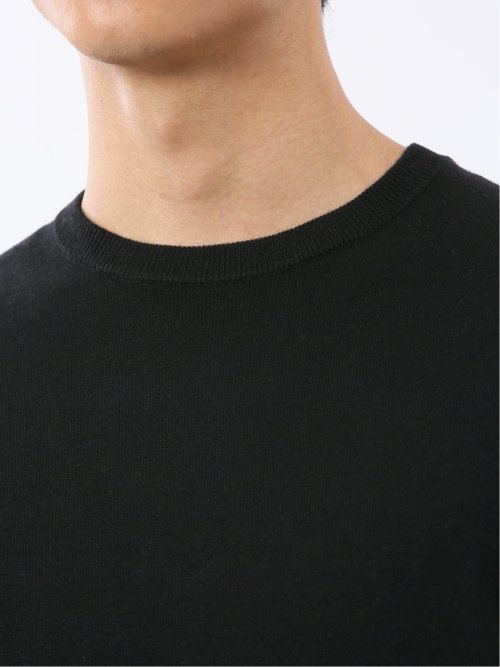 ウォッシャブル ウール混 クルーネックニット