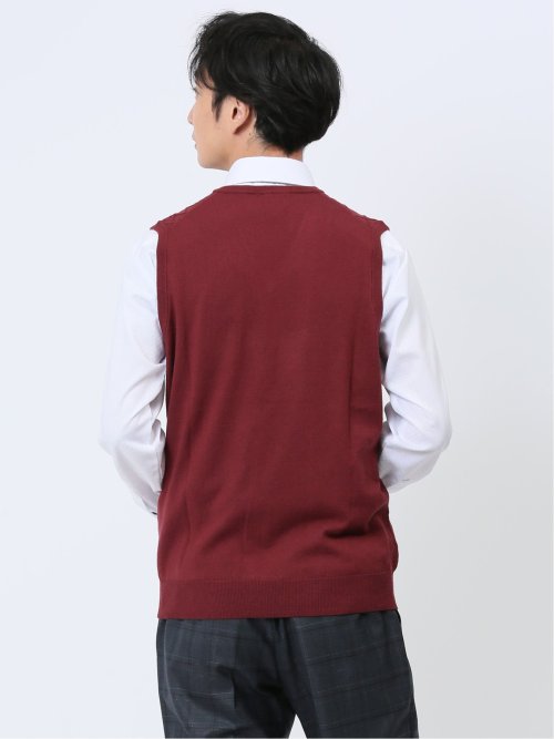 ふわもち アラン柄 プルベスト