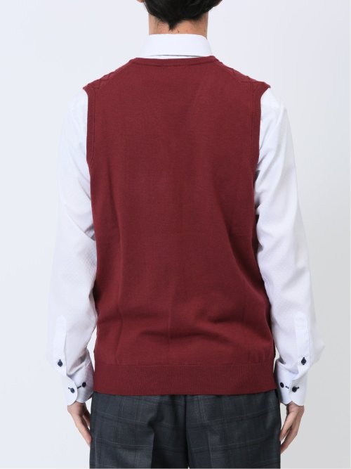 ふわもち アラン柄 プルベスト