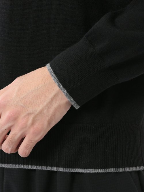 ウォッシャブル ウール混 タートルネックニット