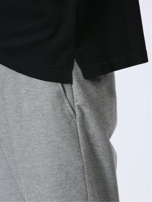 ウォッシャブル 綿混ニット クルーTシャツ