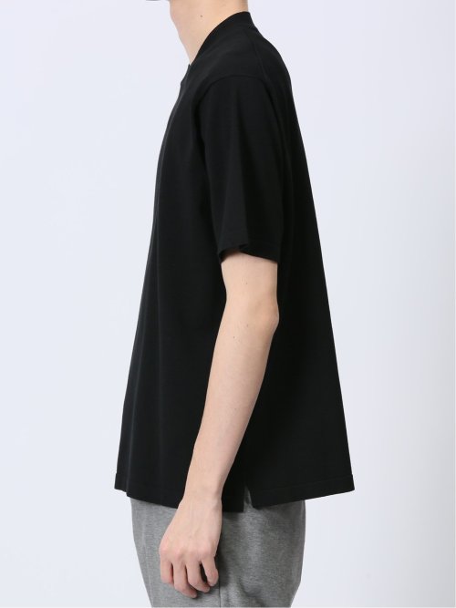 ウォッシャブル 綿混ニット クルーTシャツ