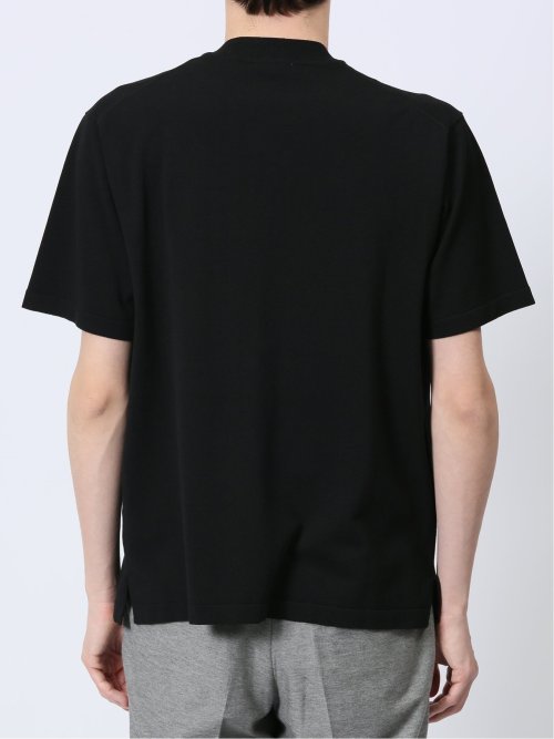 ウォッシャブル 綿混ニット クルーTシャツ