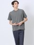 ウォッシャブル 綿混ニット クルーTシャツ