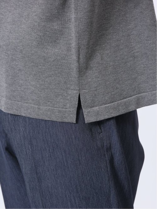 ウォッシャブル 綿混ニット クルーTシャツ