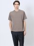 ウォッシャブル 綿混ニット クルーTシャツ