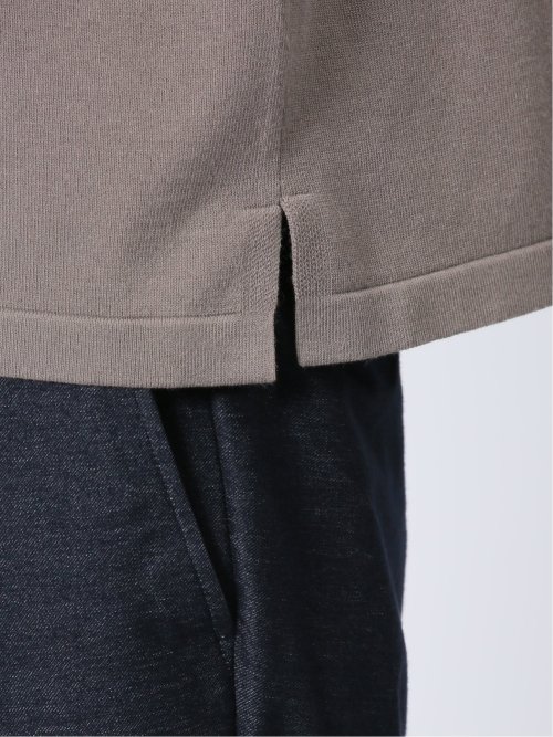 ウォッシャブル 綿混ニット クルーTシャツ