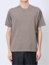 ウォッシャブル 綿混ニット クルーTシャツ