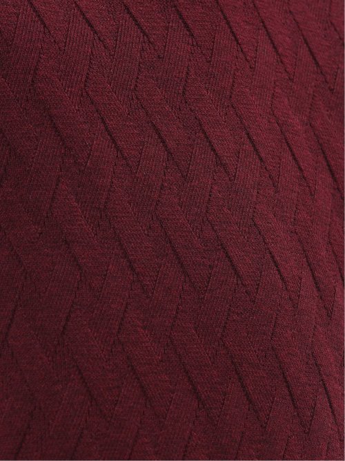 ウォッシャブル ウール混 寄せ柄 プルオーバーベスト