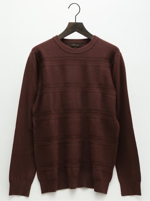 ふわもちタックボーダー クルーニット