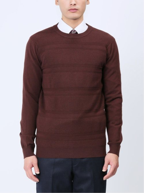 ふわもちタックボーダー クルーニット