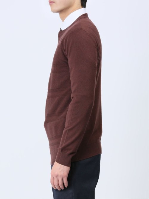 ふわもちタックボーダー クルーニット