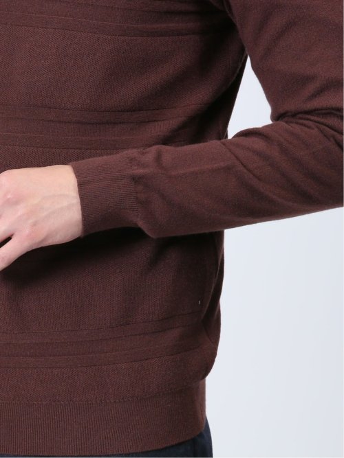 ふわもちタックボーダー クルーニット