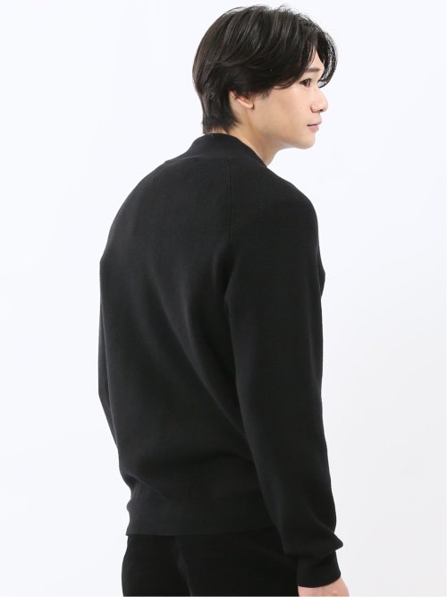 ウォッシャブル ウール混 畦 ドライバーズニット