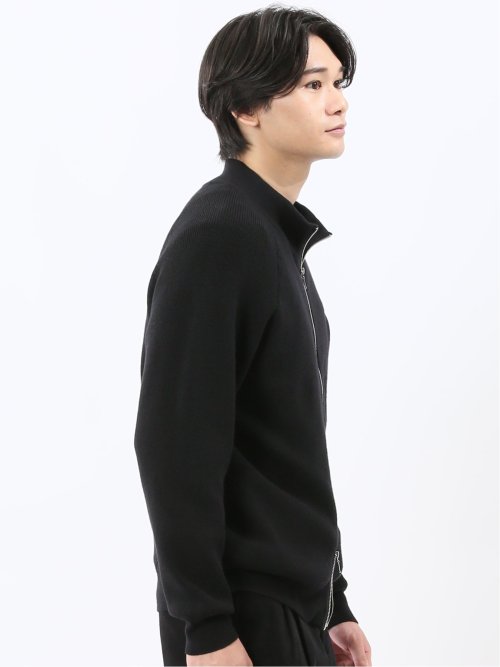 ウォッシャブル ウール混 畦 ドライバーズニット