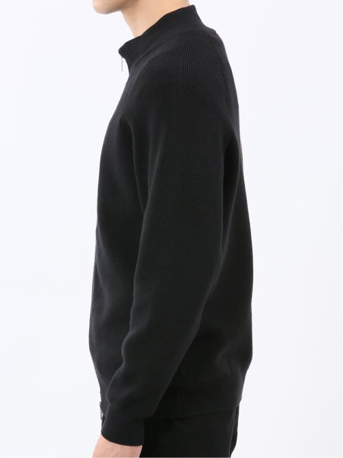 ウォッシャブル ウール混 畦 ドライバーズニット