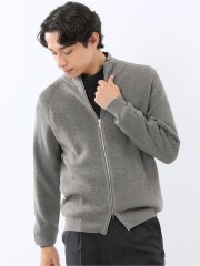 ウォッシャブル ウール混 畦 ドライバーズニット