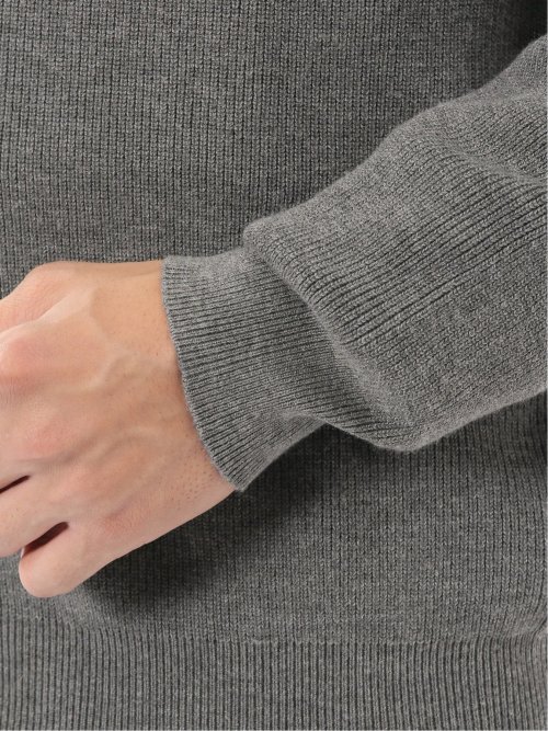 ウォッシャブル ウール混 畦 ドライバーズニット