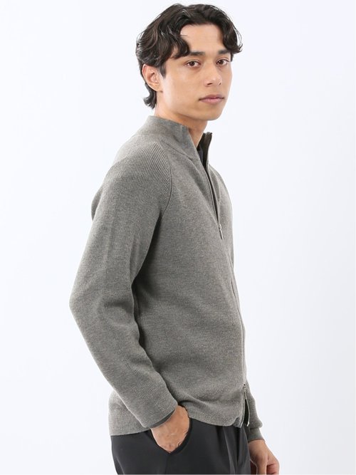 ウォッシャブル ウール混 畦 ドライバーズニット