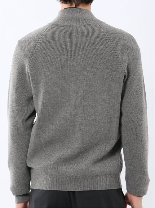 ウォッシャブル ウール混 畦 ドライバーズニット