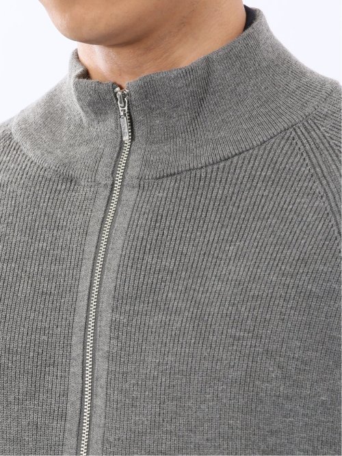 ウォッシャブル ウール混 畦 ドライバーズニット