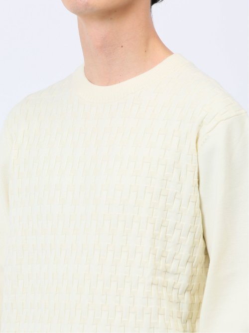 ふわもち リンクスジャガード クルーニット