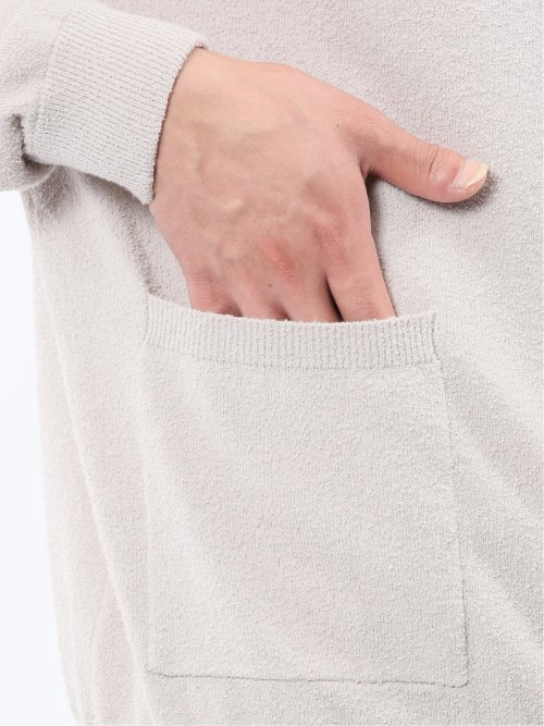 ウォッシャブル ブークレ ポロカーディガン