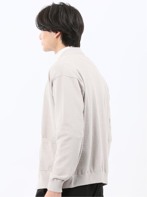 ウォッシャブル ブークレ ポロカーディガン