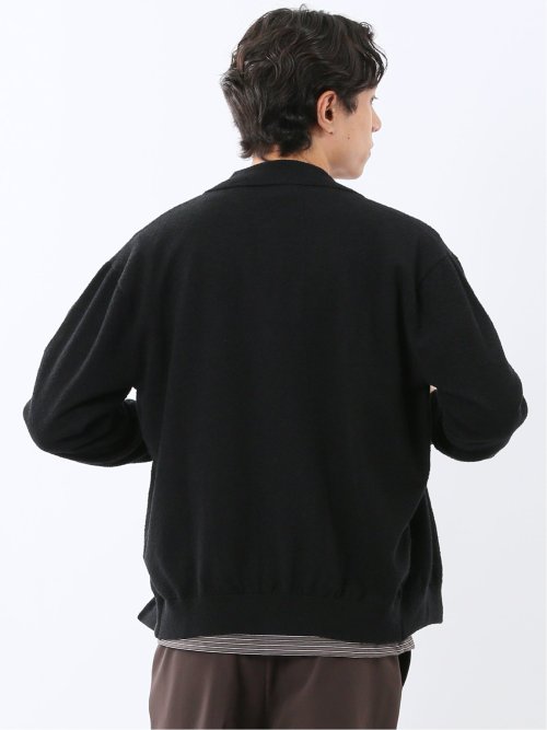 ウォッシャブル ブークレ ポロカーディガン