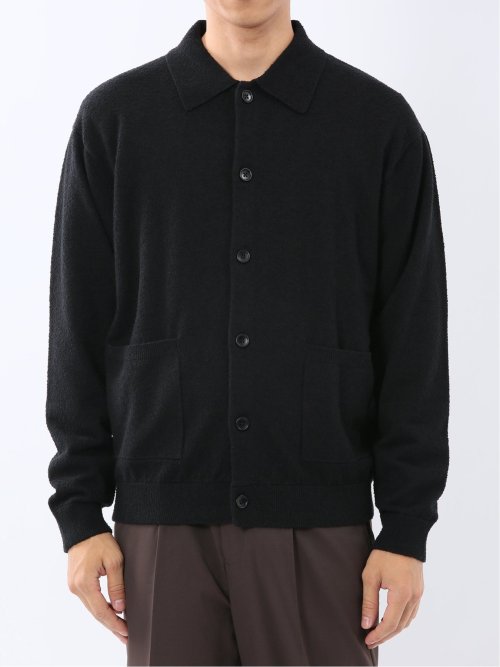 ウォッシャブル ブークレ ポロカーディガン