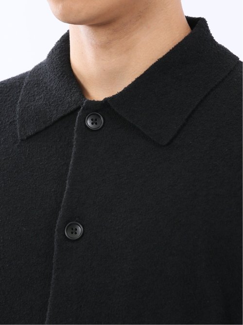 ウォッシャブル ブークレ ポロカーディガン