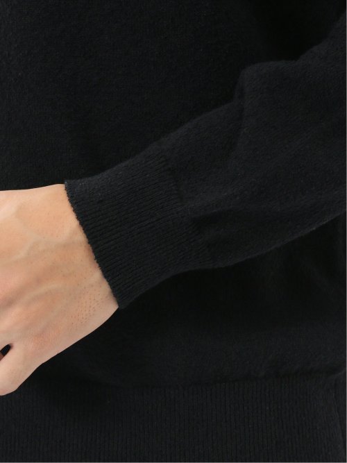 ウォッシャブル ブークレ ハーフジップニット